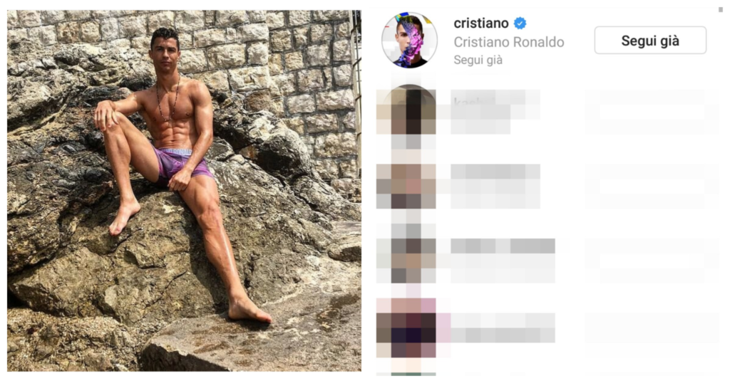 Instagram, Cristiano Ronaldo si mette “mi piace” da solo