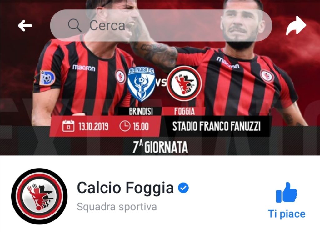 Calcio Foggia, recuperata la pagina ufficiale: “Siamo tornati”