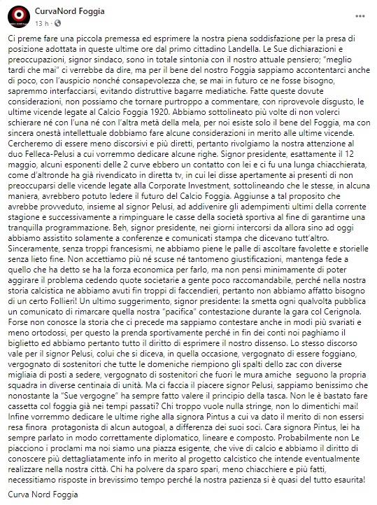 Curva Nord Foggia