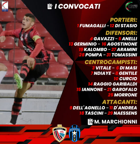 Convocati Foggia Foggia-Bisceglie
