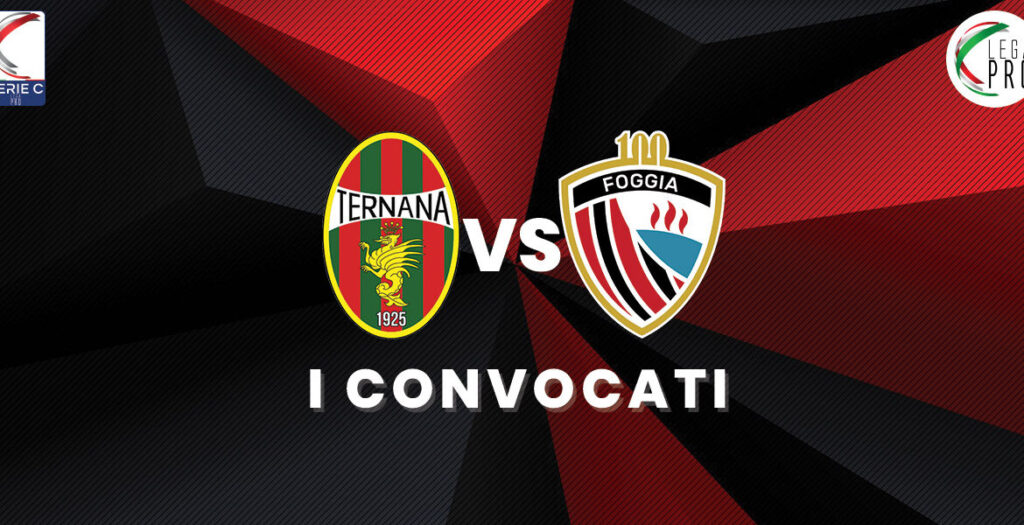Ternana-Foggia, i convocati di Mister Marchionni