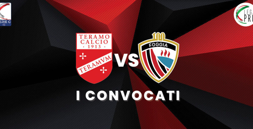 Teramo-Foggia convocati