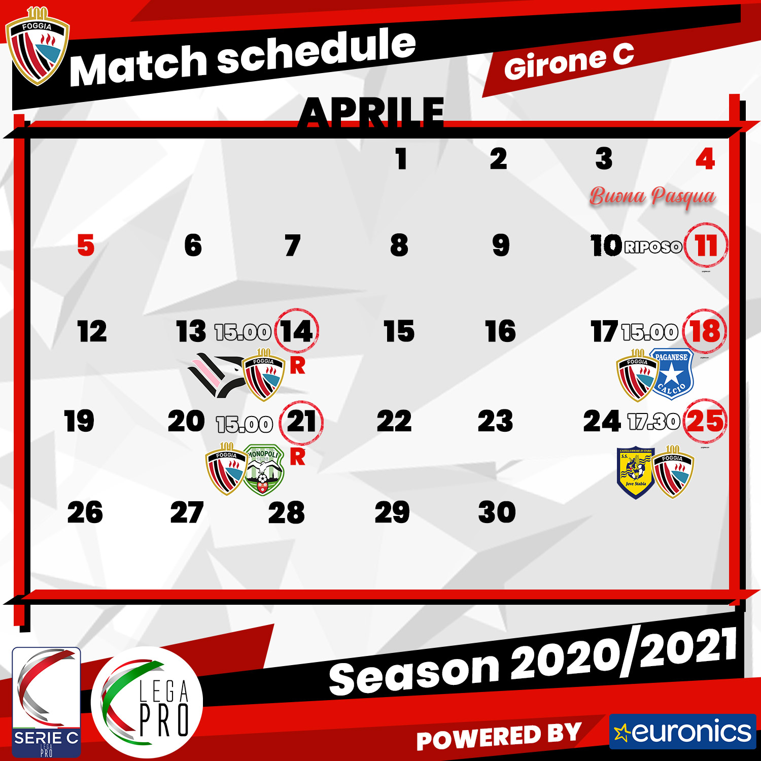 Foggia Calendario
