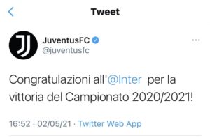 Tweet Juventus