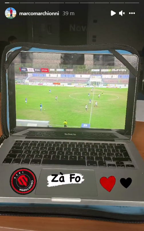 Instagram Story Marco Marchionni