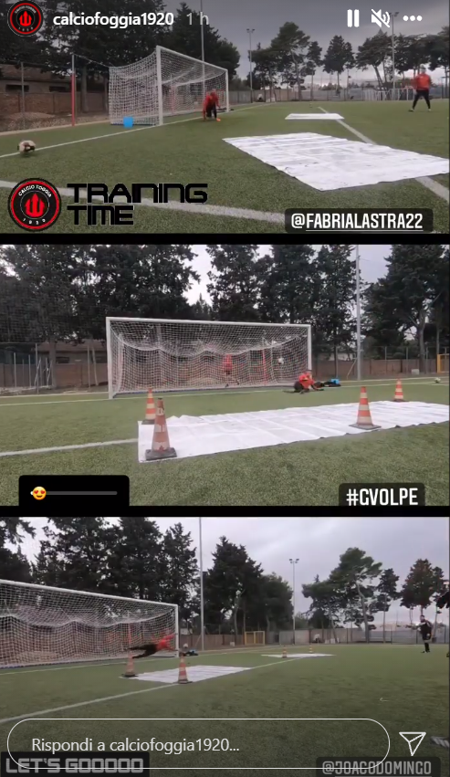 Allenamento portieri Foggia