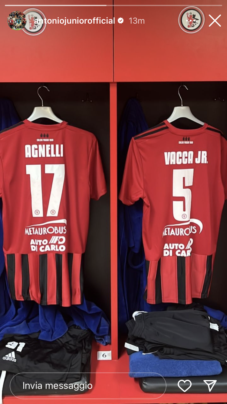 Le maglie di Vacca e Agnelli