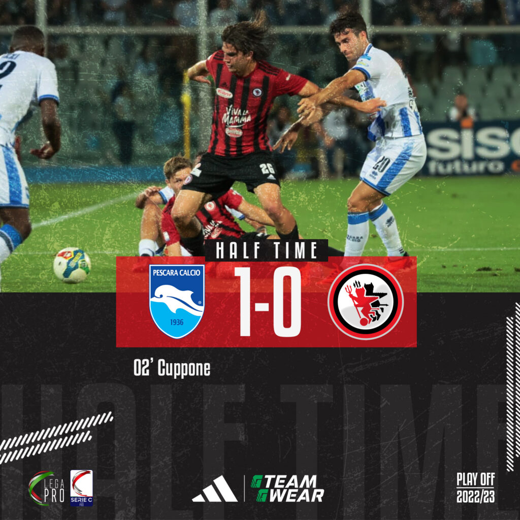 Pescara-Foggia 1-0 all'intervallo