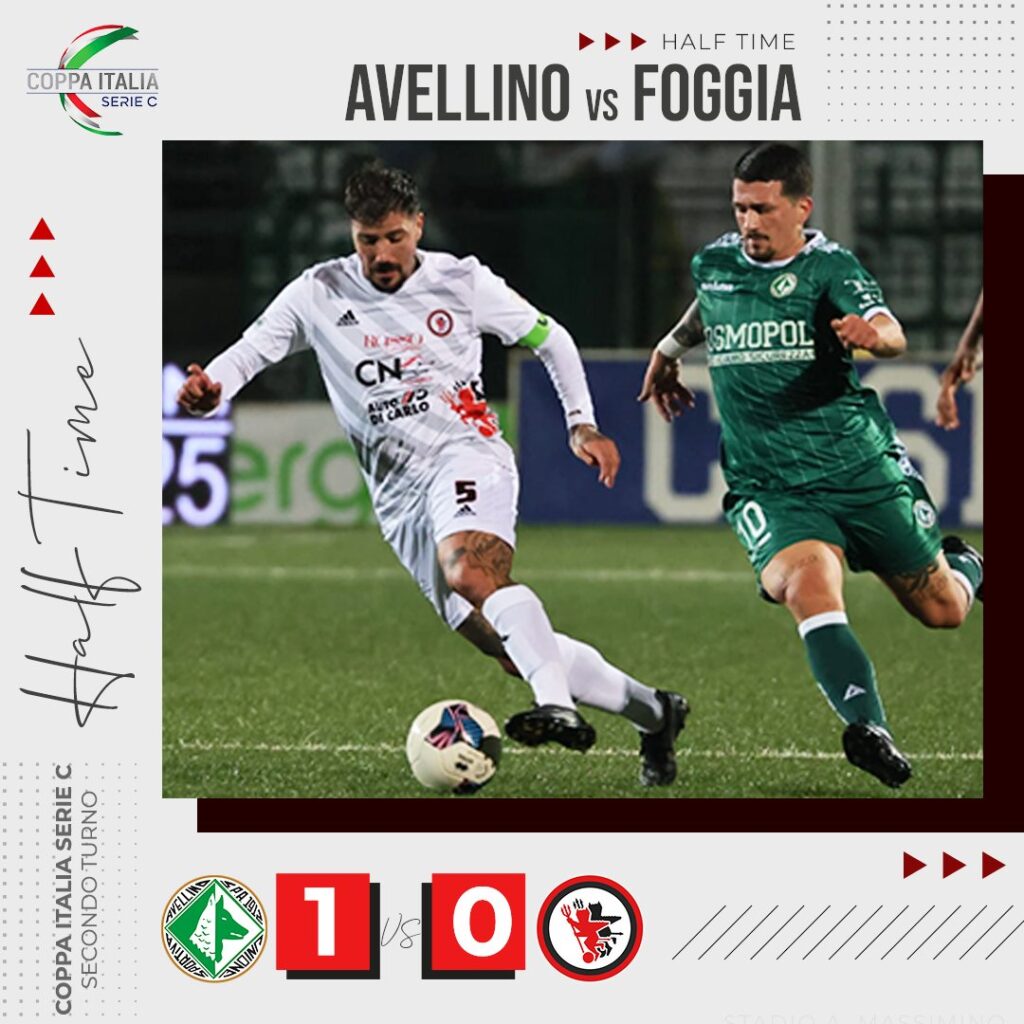 Avellino-Foggia 1-0 all'intervallo