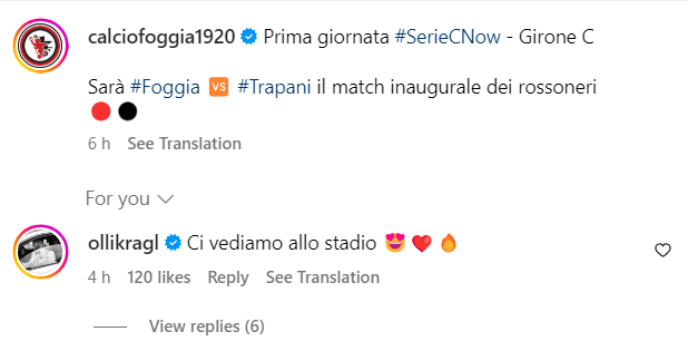 Kragl Foggia Trapani