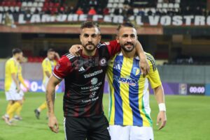 Simone e Mattia Tascone durante Foggia-Cerignola